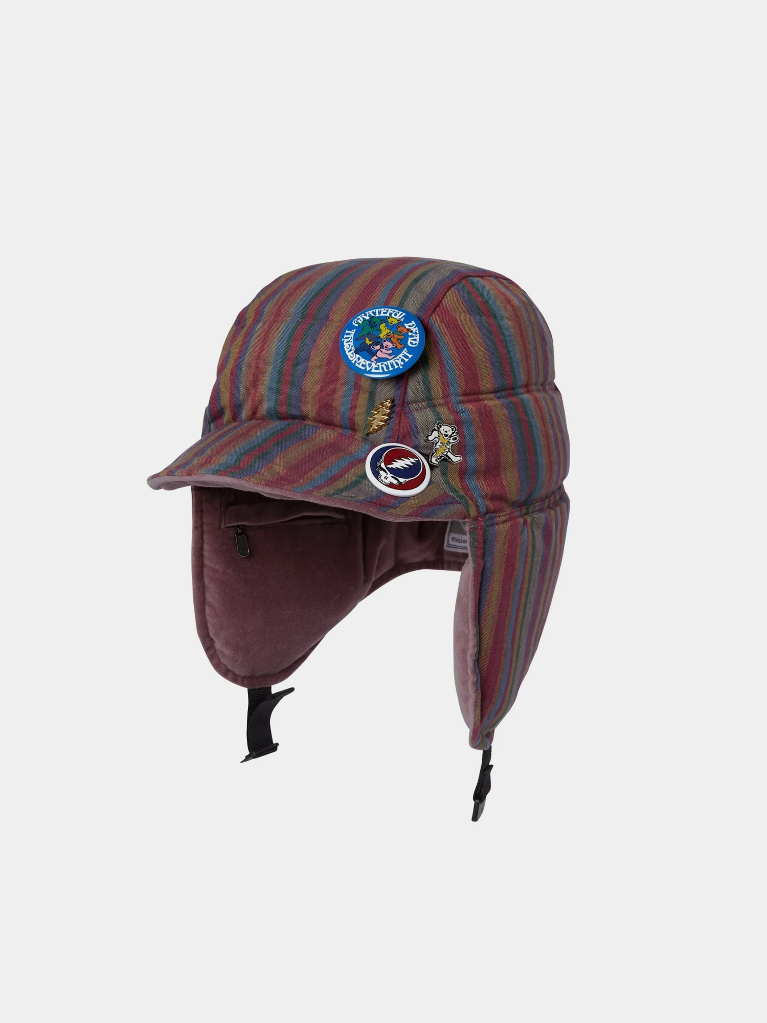 Шапка thisisneverthat × Grateful Dead Native Reversible Down Trooper Multi