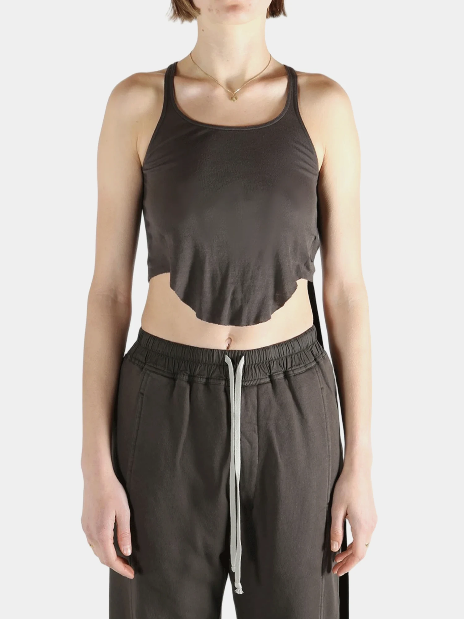 Женский топ RICK OWENS DRKSHDW Temple Basic Cropped Dark Dust