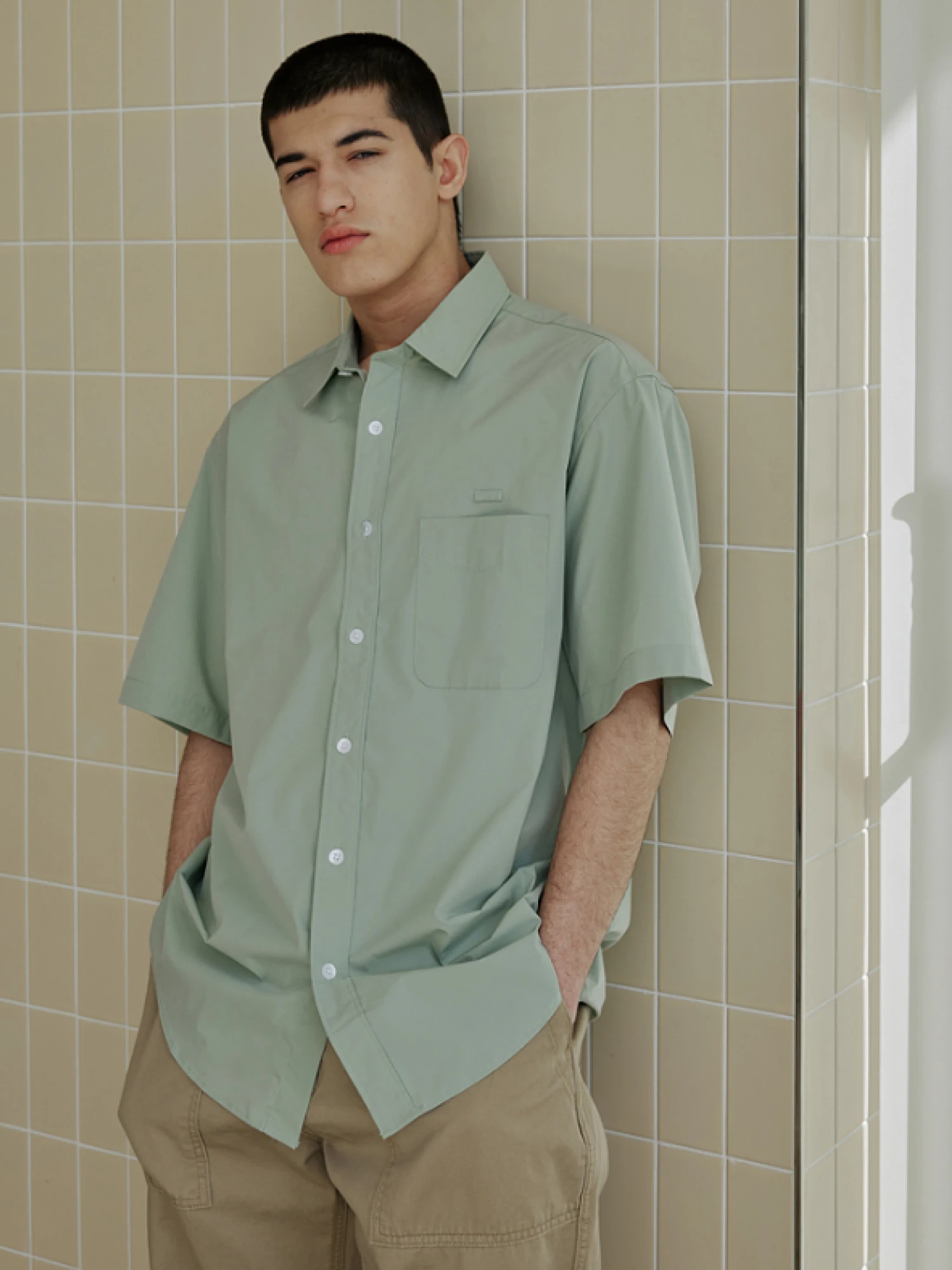 Рубашка FrizmWORKS OG Poplin Oversized Light Green