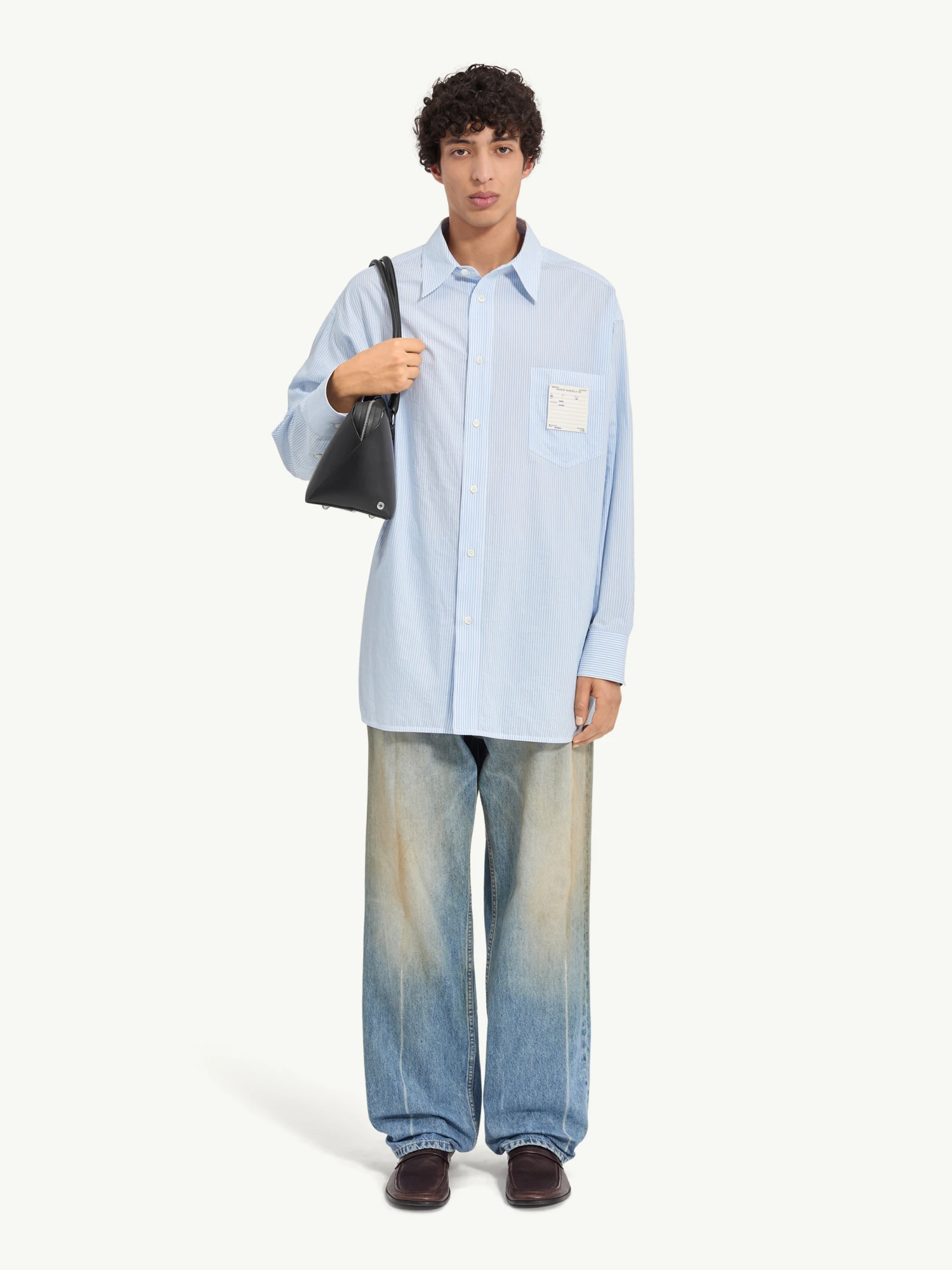 Рубашка MM6 Maison Margiela Striped Light Blue