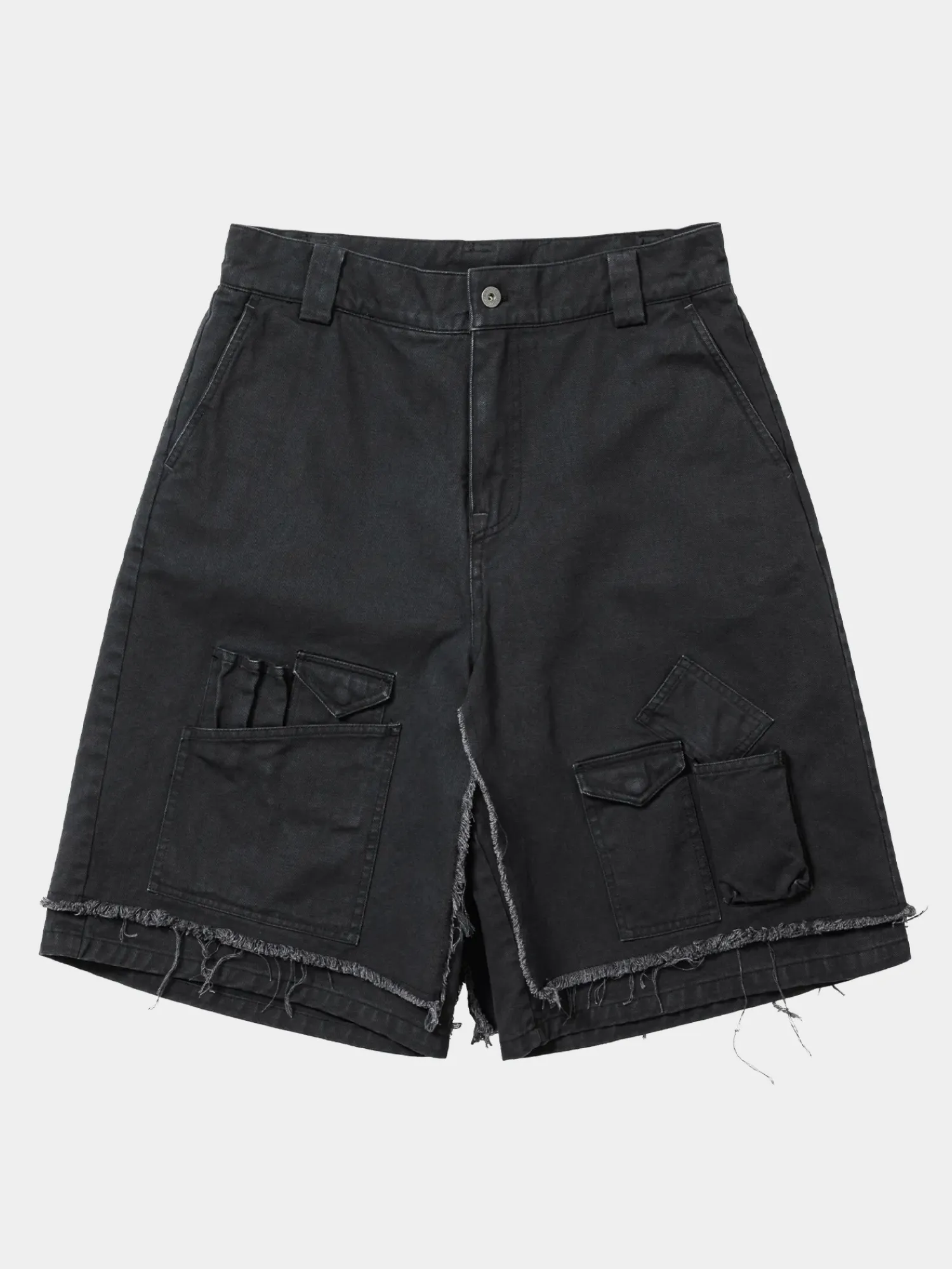 Шорты AJOBYAJO Washed Layered Cargo Black