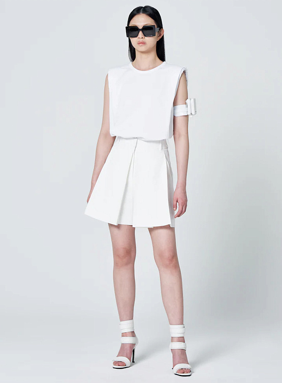 Женский топ JUUN.J Basic Shoulder Pad Sleeveless White
