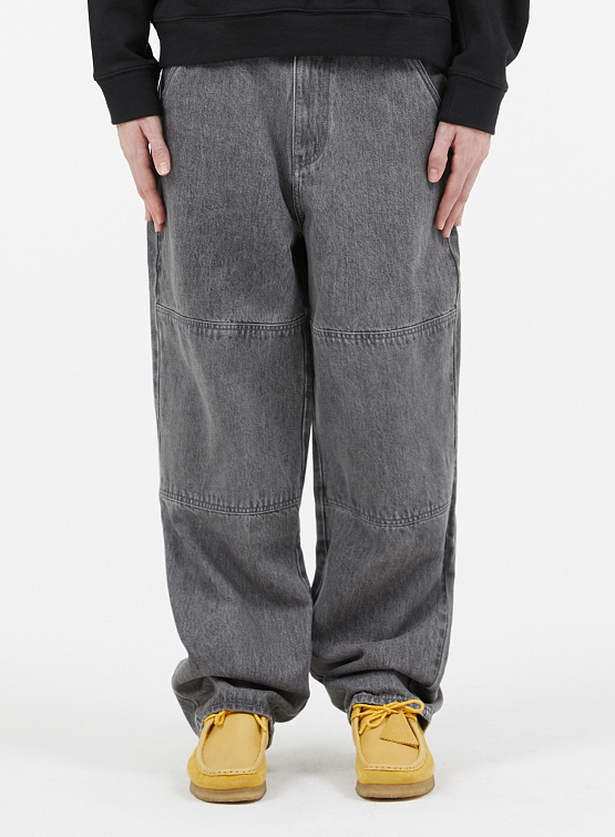 Джинсы LMC Double Knee Denim Pants Light Gray