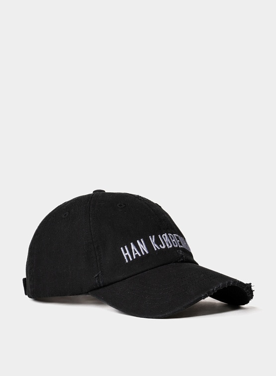 Кепка Han Kjøbenhavn Distressed Signature Cap Black