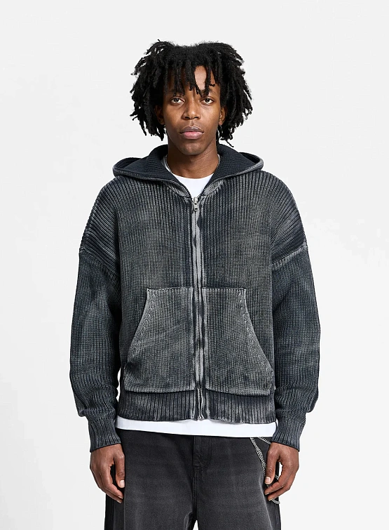 Зип-худи RETERNITY Essential Knit Acid Black