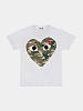 Футболка Comme des Garçons PLAY Large Camouflage Heart White