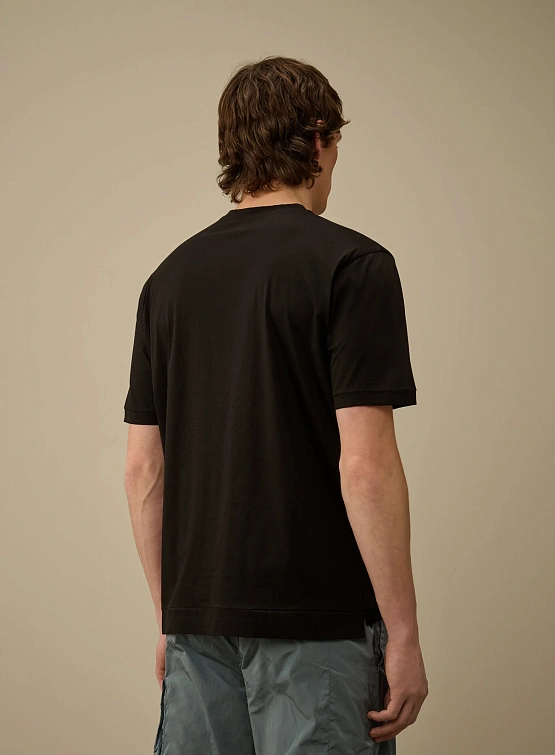 Футболка C.P. Company No Gravity Jersey Logo Black