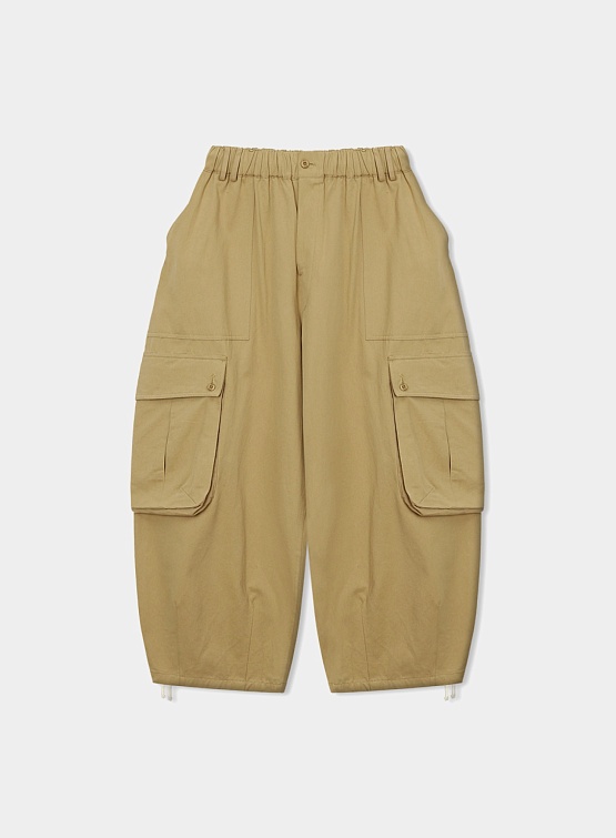 Брюки ANGLAN Curve Big Cargo Balloon Pants Beige