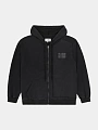 зип-худи mm6 maison margiela zip up logo black