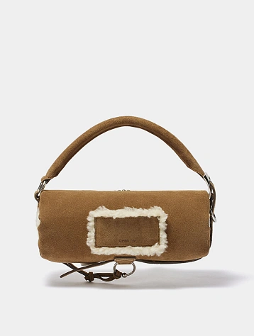 Женская сумка OPEN YY Shearling Stud Pillow Brown