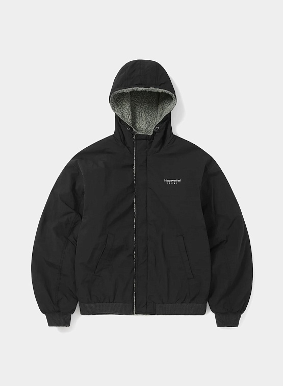 Двусторонняя Флисовая Куртка thisisneverthat Reversible Sherpa Jacket Black