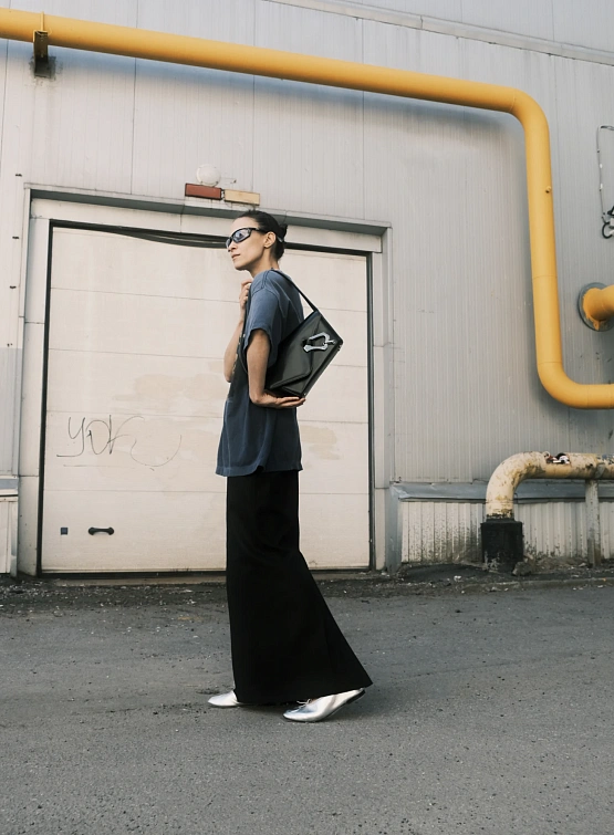 Женская юбка JUUN.J Belted Maxi Slit Black