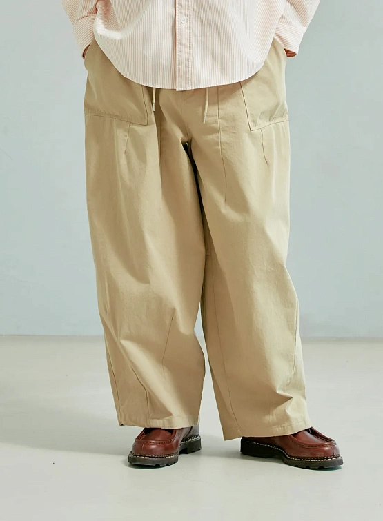 Брюки FrizmWORKS Twill Balloon Pants Beige