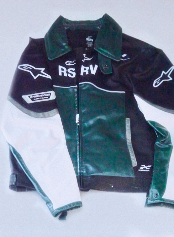 Кожаная куртка ALPINESTARS RSRV Alloy Black/White/Green