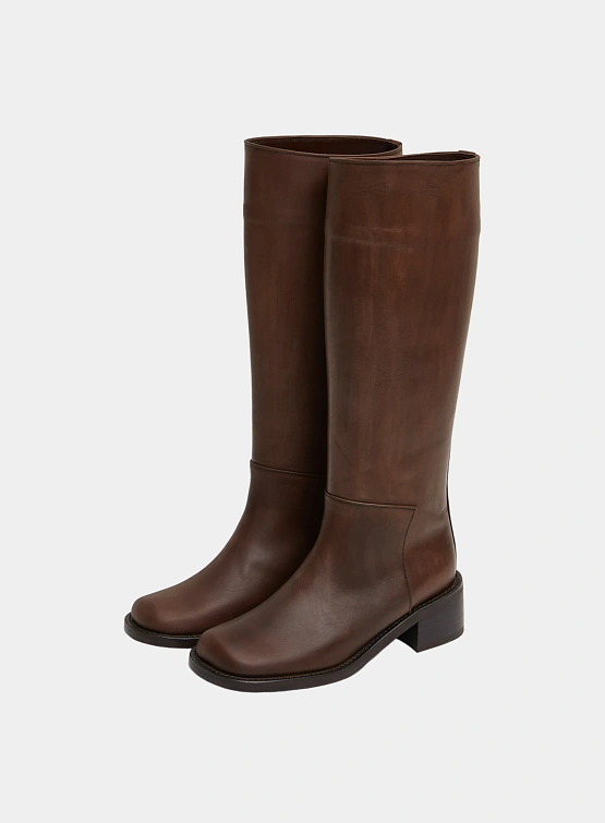 Женские сапоги AMOMENTO Long Boots Brown