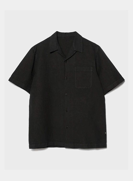 Рубашка MAHARISHI 5211 Hemp Camp Collar Shirt Black