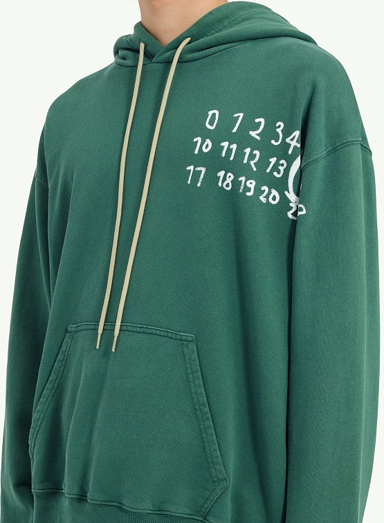 Худи MM6 Numeric Artwork Green