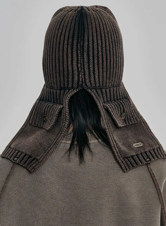 Шапка AJOBYAJO Washed Knit Trooper Brown