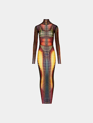 Женское платье Jean Paul Gaultier Re-Edition Orange/Blue/Brown