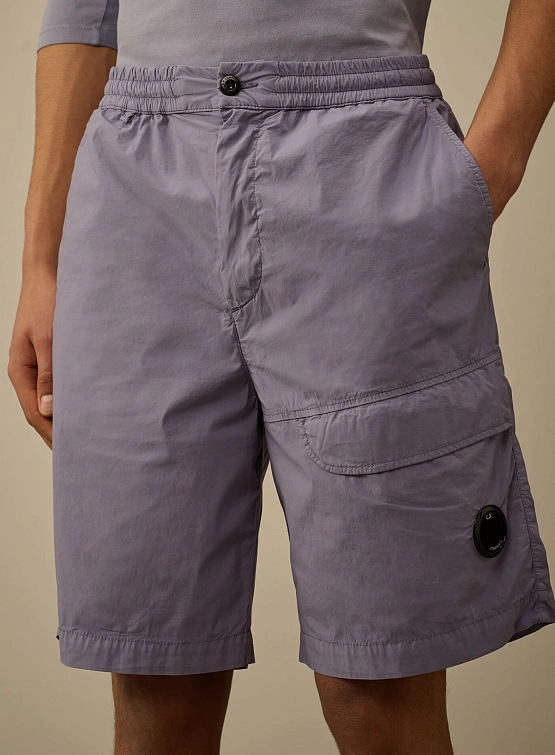 Шорты C.P. Company 50 Fili Stretch Cargo Lens Lavander Violet