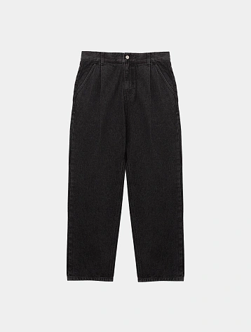 Джинсы Uniform Bridge Wide One Tuck Black Washed