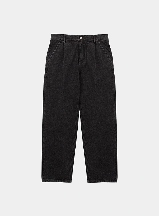 Джинсы Uniform Bridge Wide One Tuck Black Washed