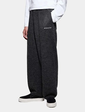 Брюки MKI MIYUKI ZOKU Mohair Blend Knit Wide Charcoal