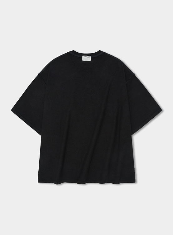 Футболка ANGLAN Pigment Cracked Graphic Half Tee Black