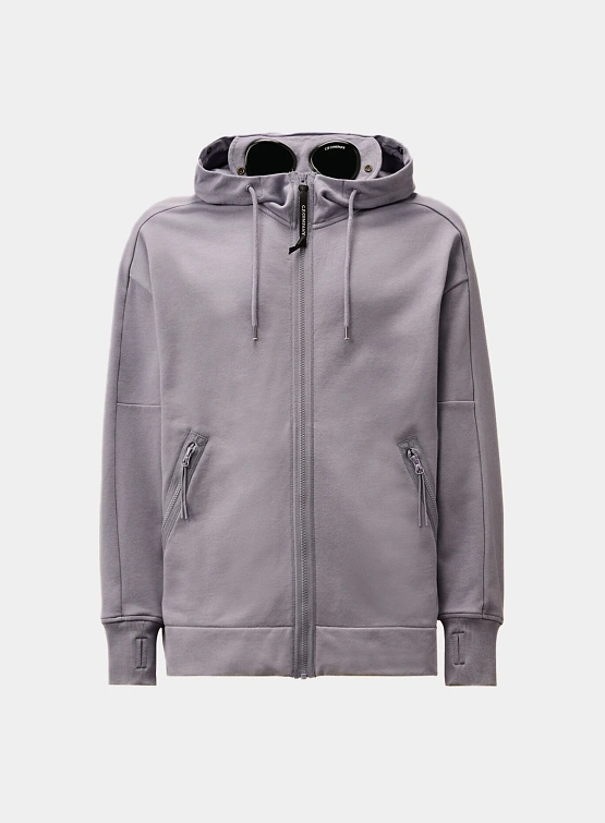 Зип-худи C.P. Company Diagonal Raised Fleece Goggle Lavender Violet