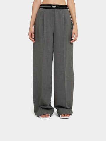 Брюки MSGM Palazzo Trousers Grey