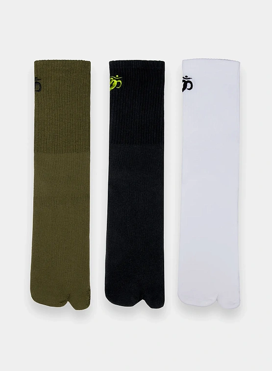 Носки MAHARISHI 1497 Om Temple Tabi Olive/Black/White