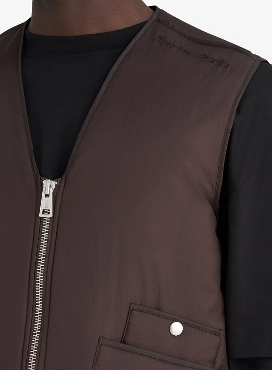 Жилет Études Paded Zip Vest Dk Brown