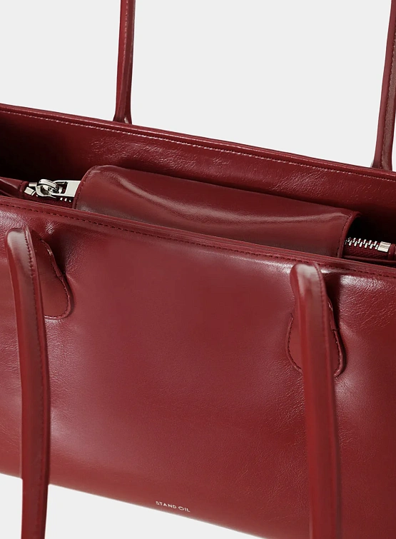 Женская сумка STAND OIL Square Low Red Wine