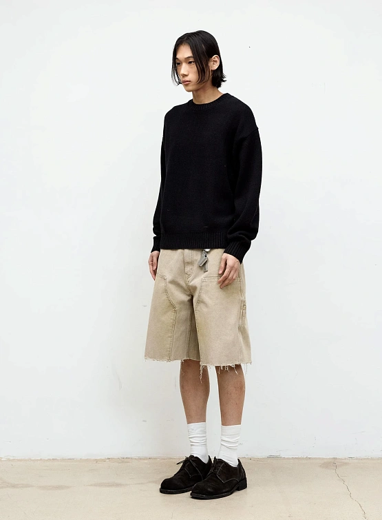 Свитер COOR Wool Cropped Crewneck Sweater Black