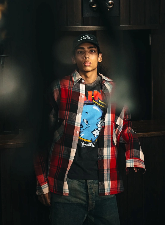 Рубашка SAINT MXXXXXX Flannel Check Red+Gray