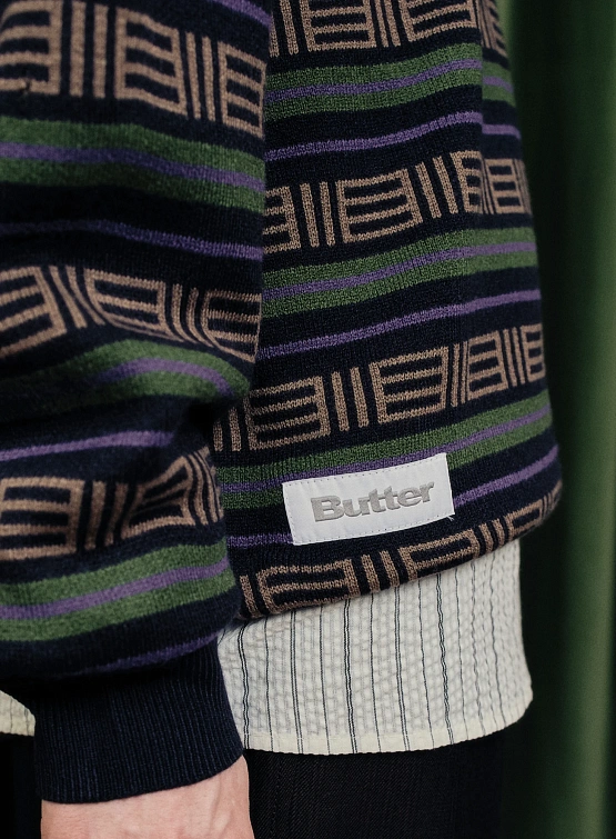 Свитер Butter Goods Windsor Knitted Sweater Navy/Forest