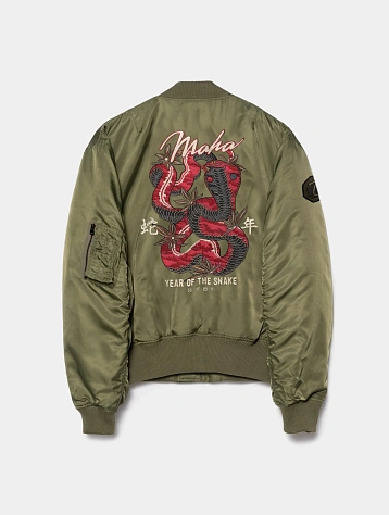Бомбер MAHARISHI 6089 Year Of The Snake MA1 Flight Olive