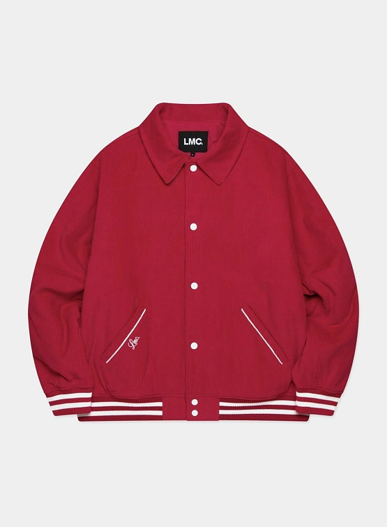 Бомбер LMC Coduroy Varsity Jacket Red