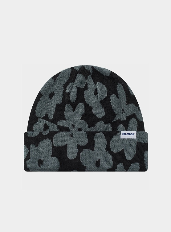 Шапка Butter Goods Floral Beanie Black