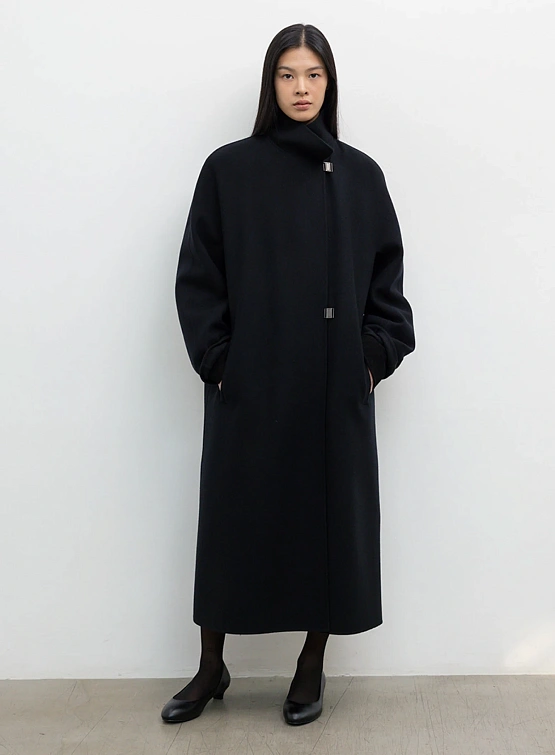Женское пальто LE17SEPTEMBRE Snap Closure Handmade Black