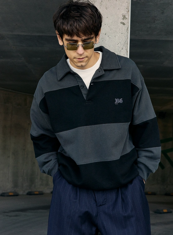 Флисовое поло Noon Goons Prolific Rugby Fleece Polo Black