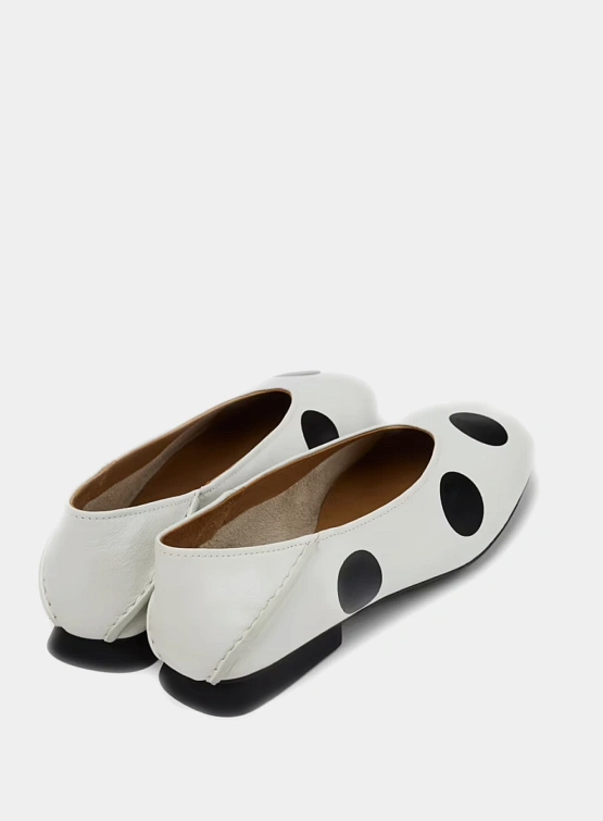 Женские балетки Camper Twins Polka Dot White