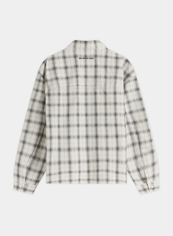 Рубашка MKI MIYUKI ZOKU Box Dress Off White Check