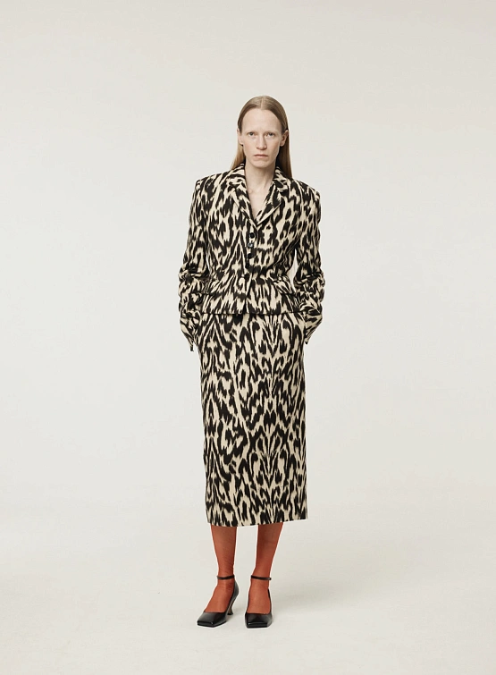 Женский пиджак Recto Leopard Dark Brown