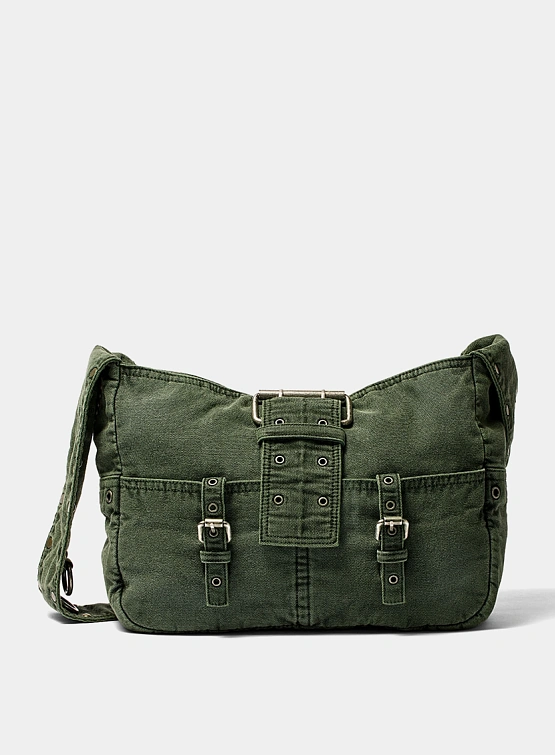 Сумка OPEN YY Stud Messenger Bag Khaki