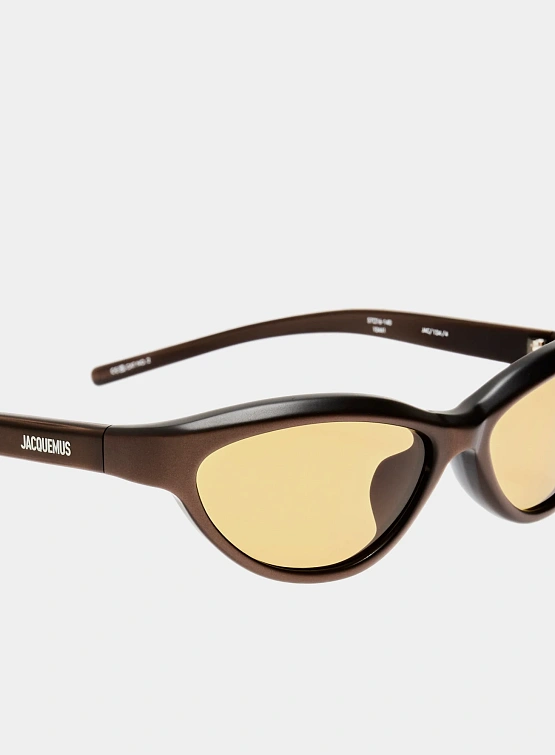 Очки JACQUEMUS Curvo Metallic Brown