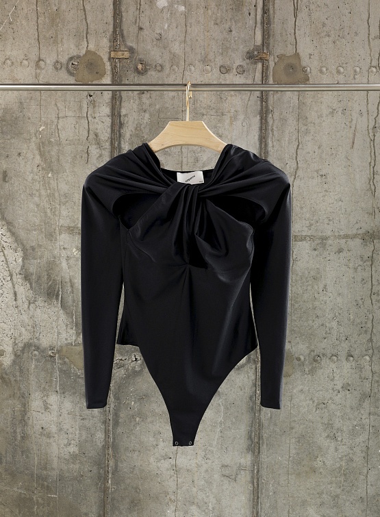 Женское боди Coperni Twisted Cut-Out Bodysuit Black