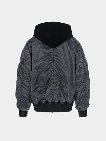 Женская куртка JUUN.J Overdying Hood MA-1 Jumper Black