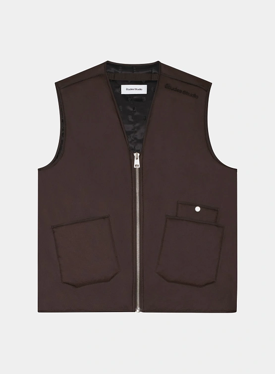 Жилет Études Paded Zip Vest Dk Brown