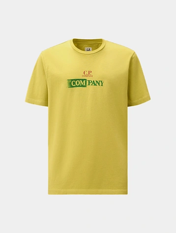 Футболка C.P. Company 24/1 Jersey Logo Cress Green